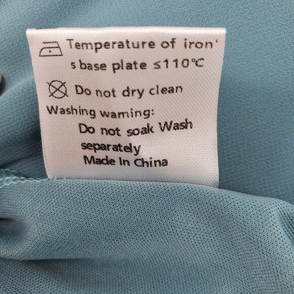 Ever-Pretty Womens Size 14 Blue V Neck Flutter Sleeve Pleated Hi-Lo Dress New - Picture 9 of 9